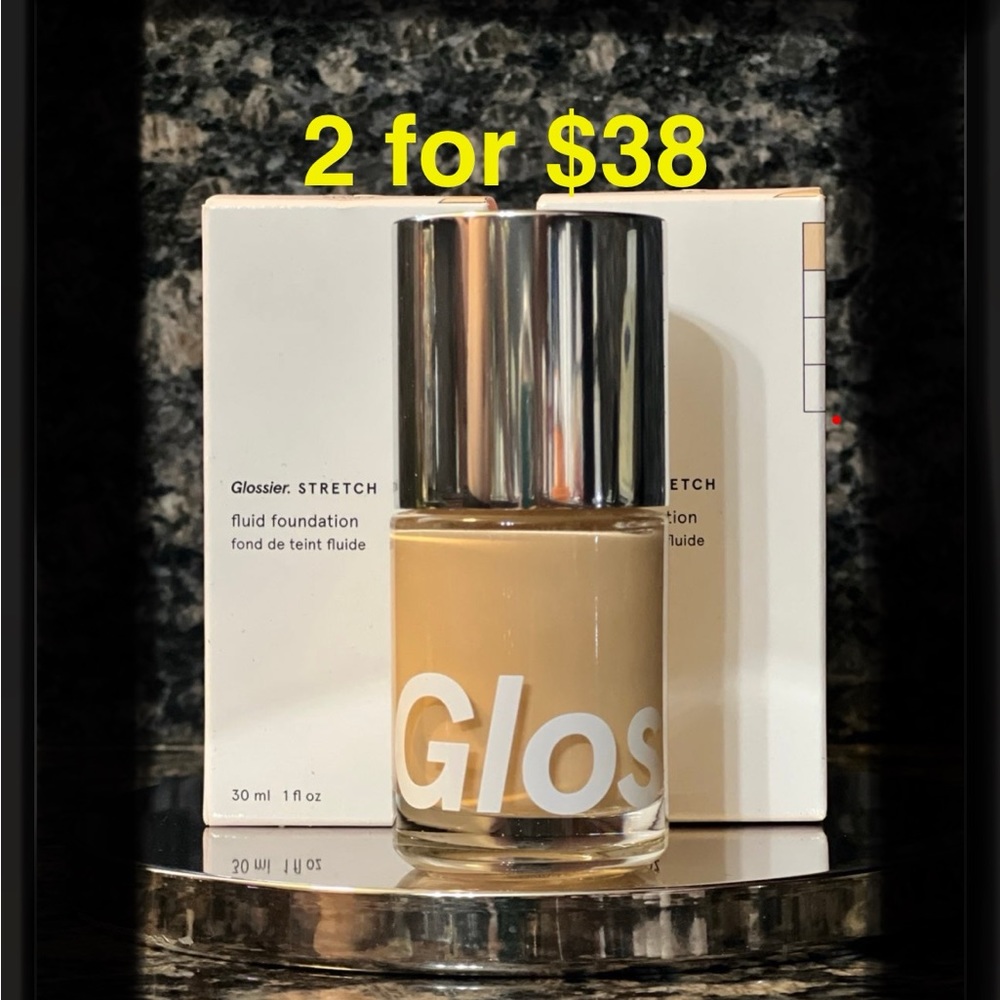 2 Glossier Stretch Fluid Foundations- non comedogenic-great for acne prone skin